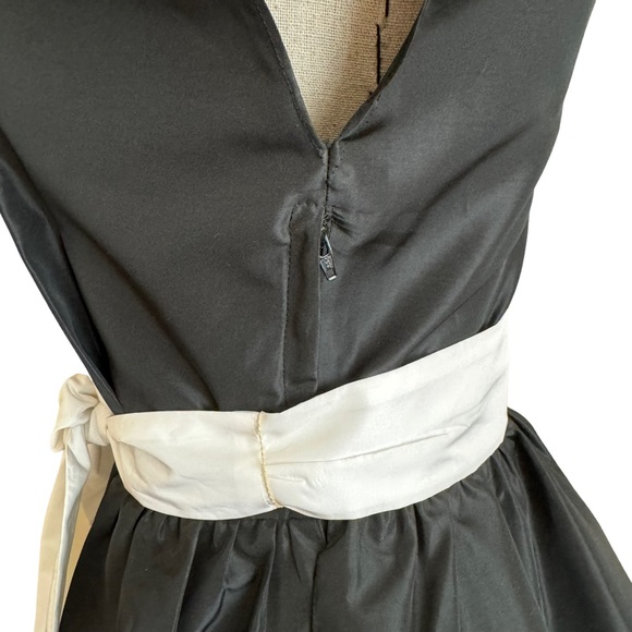 Vintage 70s 80s Contempo Casuals Taffeta Peplum Dress New Wave Prom Party - Picture 8 of 12